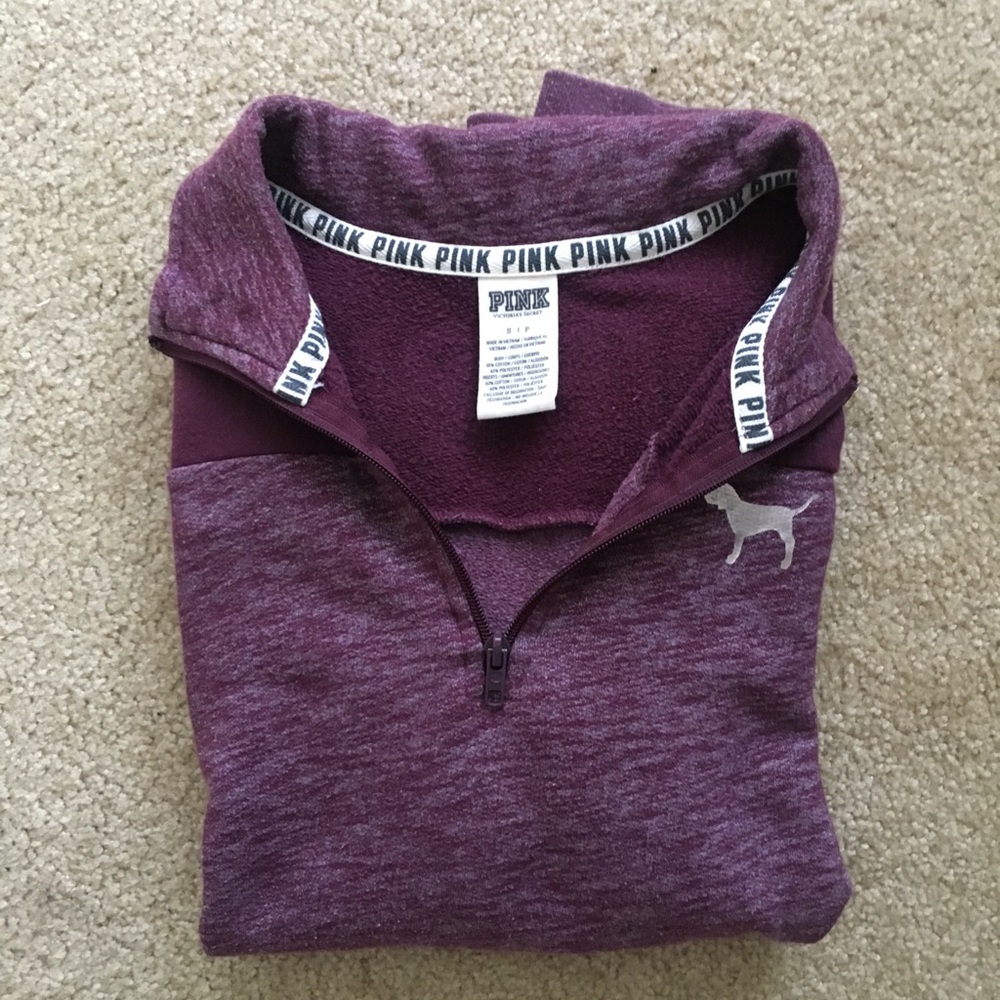 Pink vs quarter zip sweatshirt